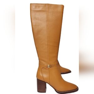 SAM EDELMAN Elsy Caramel Leather Over the Knee Boots